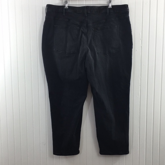 Lane Bryant High‎ RIse Girlfriend Straight Jeans Womens 26 Black Cotton Denim - Picture 3 of 11